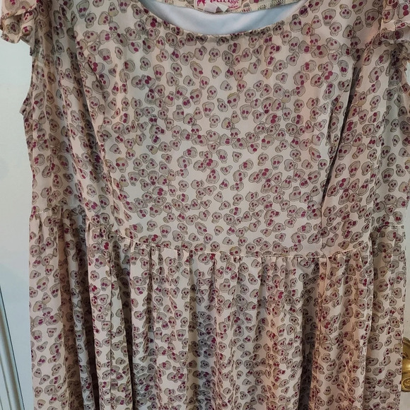 Tripp NYC Daang Goodman Chiffon Skull Heads Dress in Size 16 - Picture 4 of 13